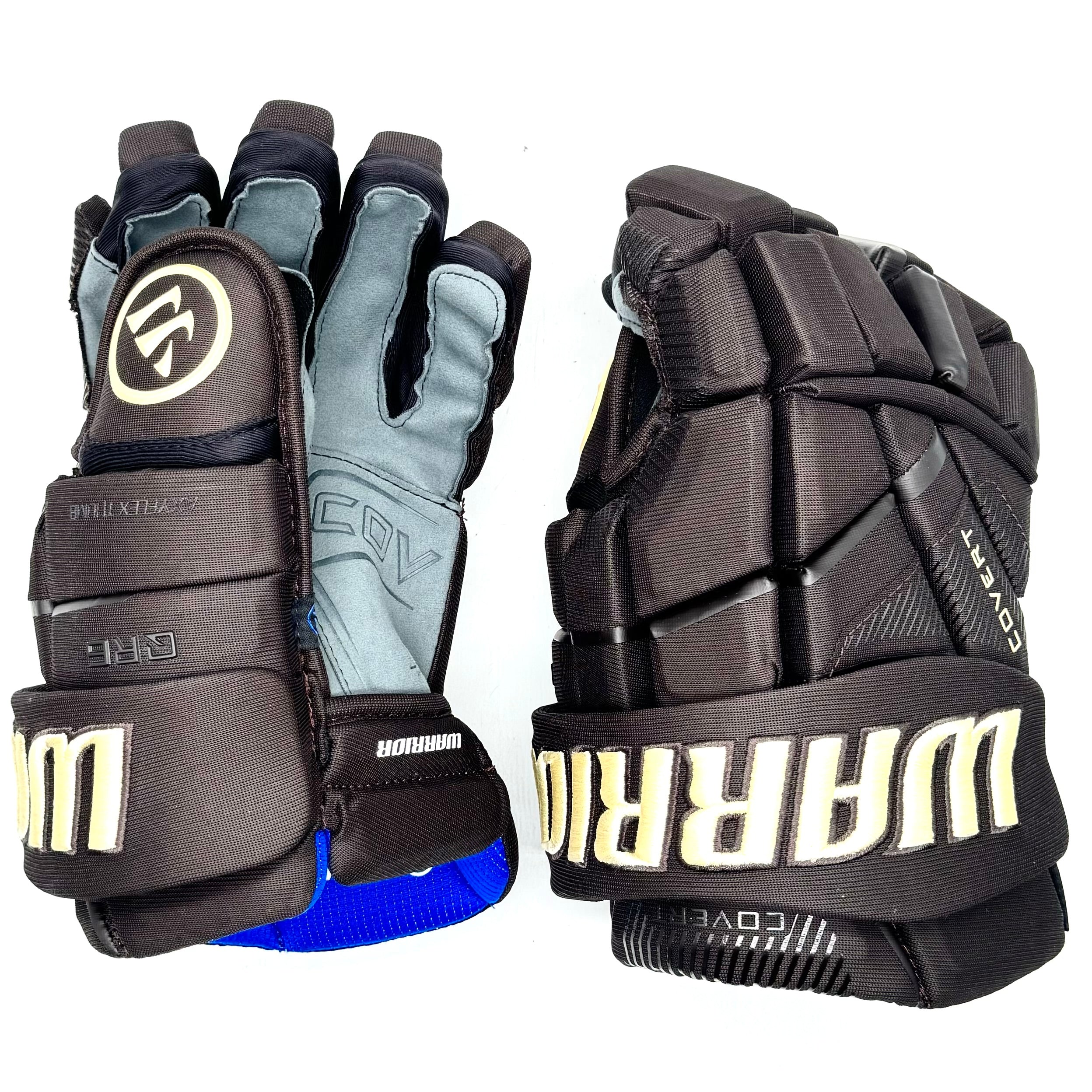 Warrior Covert QR6 - Gants d'équipe - Bruins de Boston (marron/or)